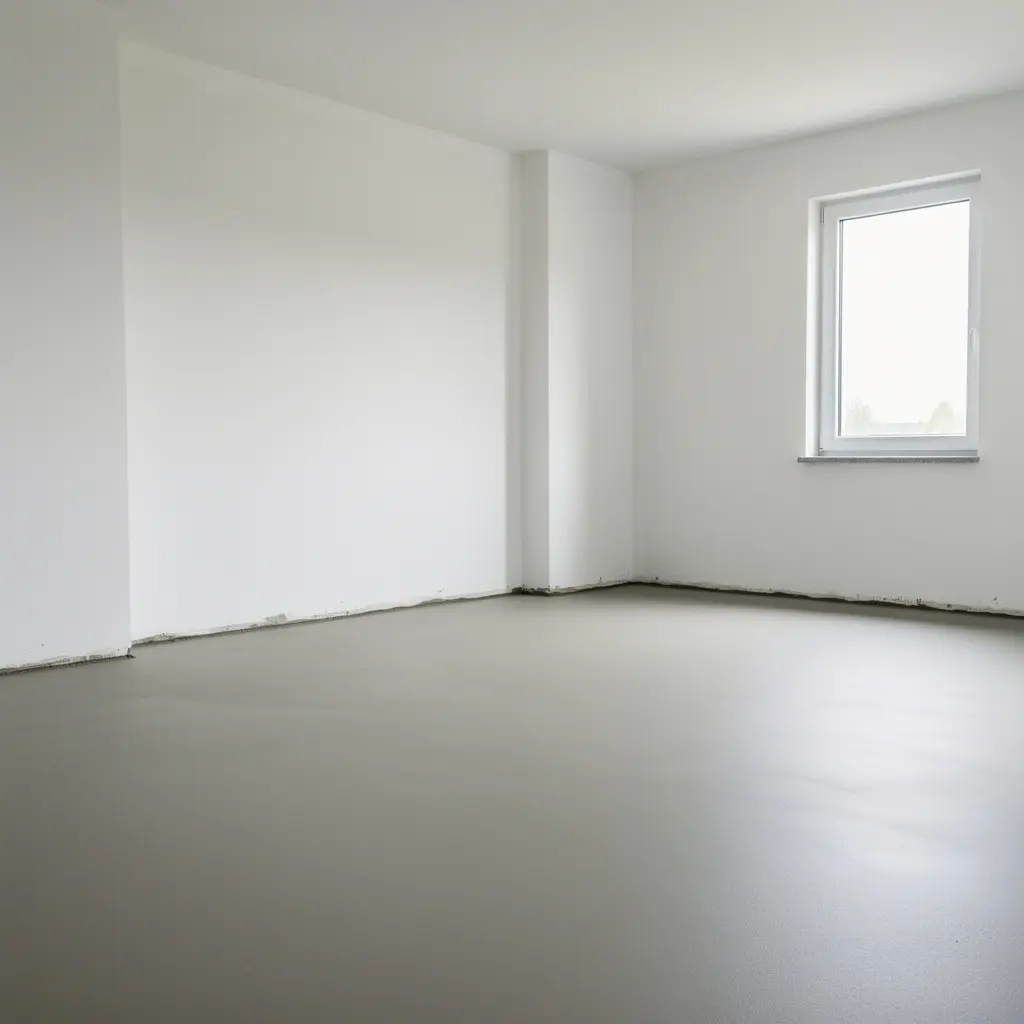 После выполнения полусухой стяжки — идеально ровный пол