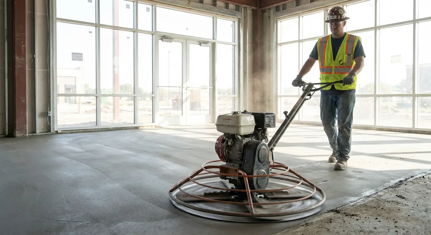 Шлифовка пола вертолетом