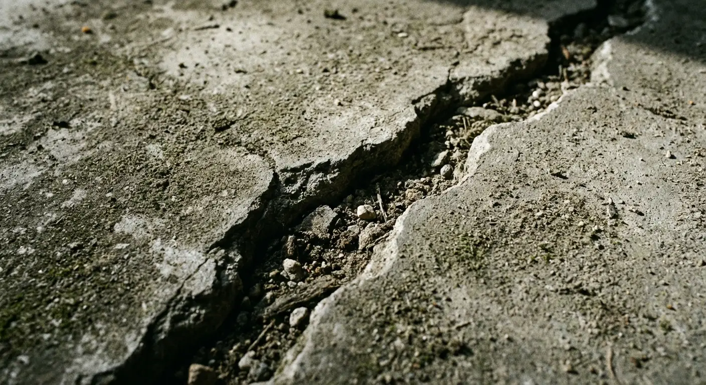 Трещины на старой мокрой стяжке